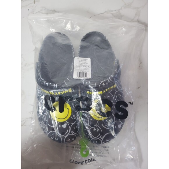 NWT Rare Crocs Classic Smiley World Men 11/ Womens 13 World Charm 207971-0C4 main image 6